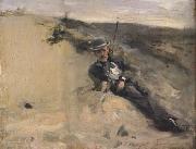 John Singer Sargent Portrait of Ralph Curtis on the Beach at Scheveningen (mk18) china oil painting reproduction